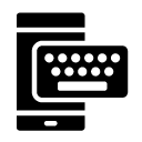 keyboard smartphone glyph Icon