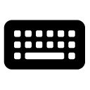 keyboard two glyph Icon