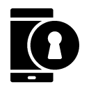 keyhole smartphone glyph Icon