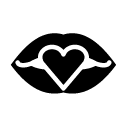 kiss glyph Icon