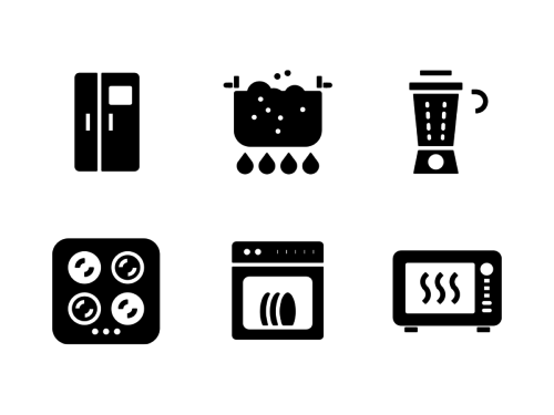 kitchen-appliances-glyph-icons
