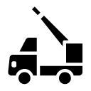 ladder truck glyph Icon