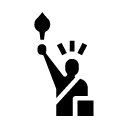 lady liberty glyph Icon