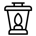 lantern light line Icon