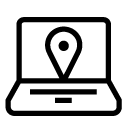 laptop navigation line Icon