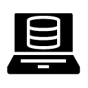 laptop server glyph Icon
