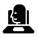 laptop user glyph Icon