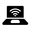 laptop wifi glyph Icon