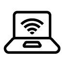laptop wifi line Icon