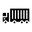 large delivery truck glyph Icon