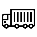 large delivery truck line Icon
