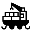 large shipment glyph Icon