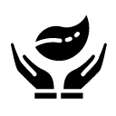 leaf care glyph Icon