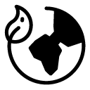 leaf earth glyph Icon