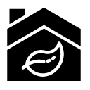 leaf house glyph Icon