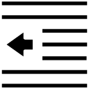 left arrow glyph Icon