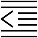 left pointer glyph Icon