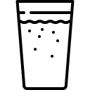 lemonade glass line icon