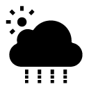 light rain day glyph Icon