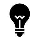 lightbulb 3 glyph Icon