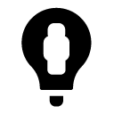 lightbulb user glyph Icon
