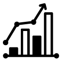 line and bar chart glyph Icon