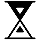 line running hourglass glyph Icon