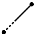 line segment tool glyph Icon