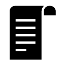 lined document 1 glyph Icon