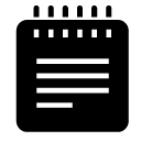 lined notepad glyph Icon