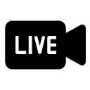 live video camera glyph Icon