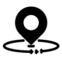 location arrows glyph Icon