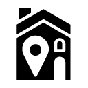 location hostel glyph Icon