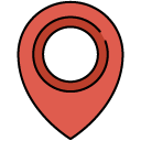 location indicator filled outline icon