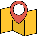 location indicator map filled outline icon