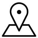 location on map line Icon