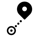 location pointer magnify glyph Icon