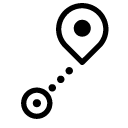 location pointer magnify line Icon