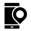 location smartphone glyph Icon