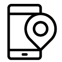 location smartphone line Icon