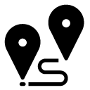 locations route glyph Icon