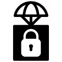 lock airdrop glyph Icon