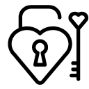 lock and key line Icon