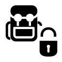 lock backpack glyph Icon