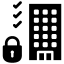 lock building glyph Icon