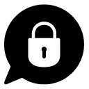 lock chat glyph Icon