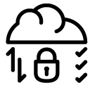 lock cloud transfer line Icon