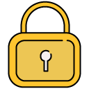 lock filled outline icon