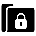 lock folder glyph Icon