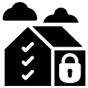 lock home glyph Icon